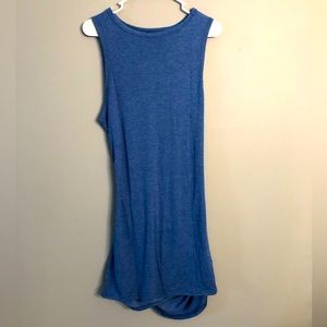 Heathered blue dress with open back XXL